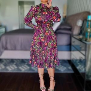 Belted Print dress